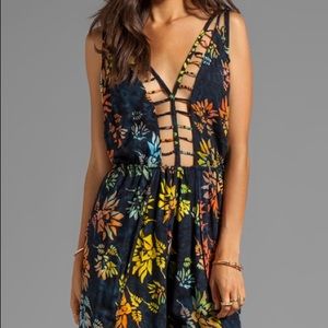 Indah jumpsuit romper BNWT neon green and paradise